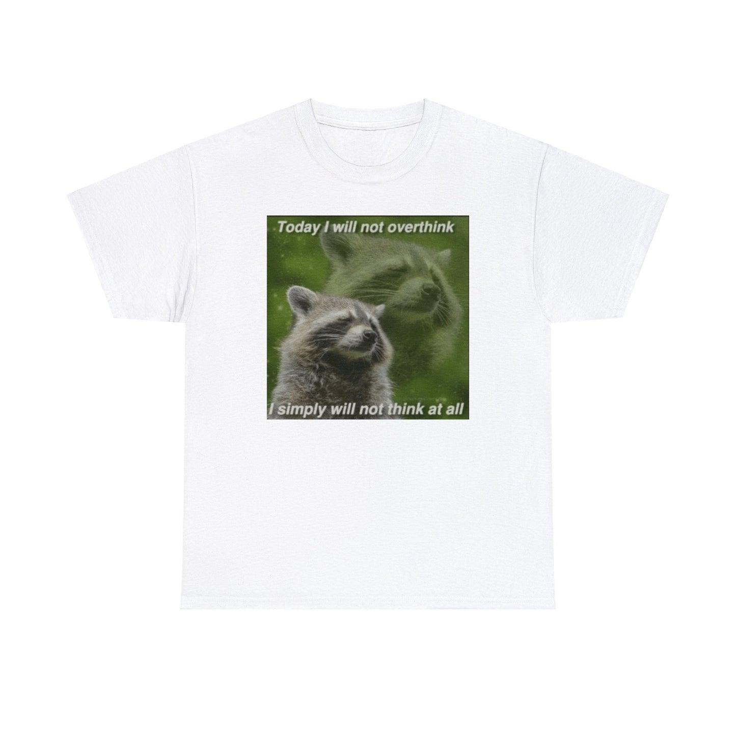 Today I Will Not Overthink, Simply Will Not Think At All , Possum Shirts, Cute Opossum Tee, Dank Meme Quote Shirt, Trash Panda Meme