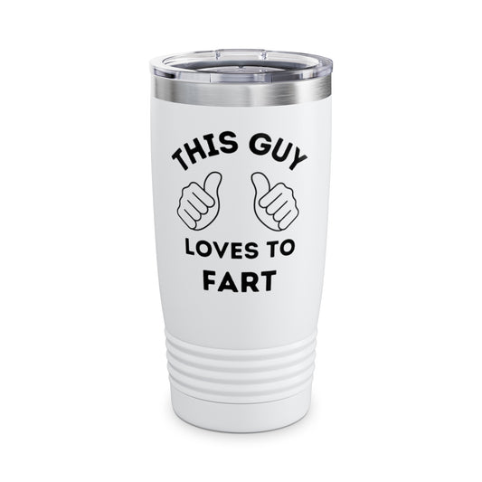 This Guy Loves To Fart Ringneck Tumbler, 20oz