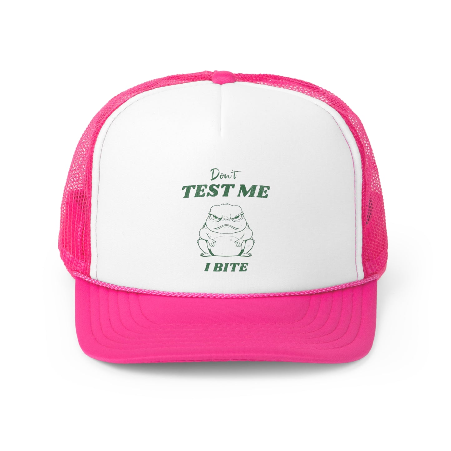 Don't Test Me I Bite Trucker Hat, Funny Hats, Gift Hat, Parody Trucker Hat, Trendy Hats, Meme Hat