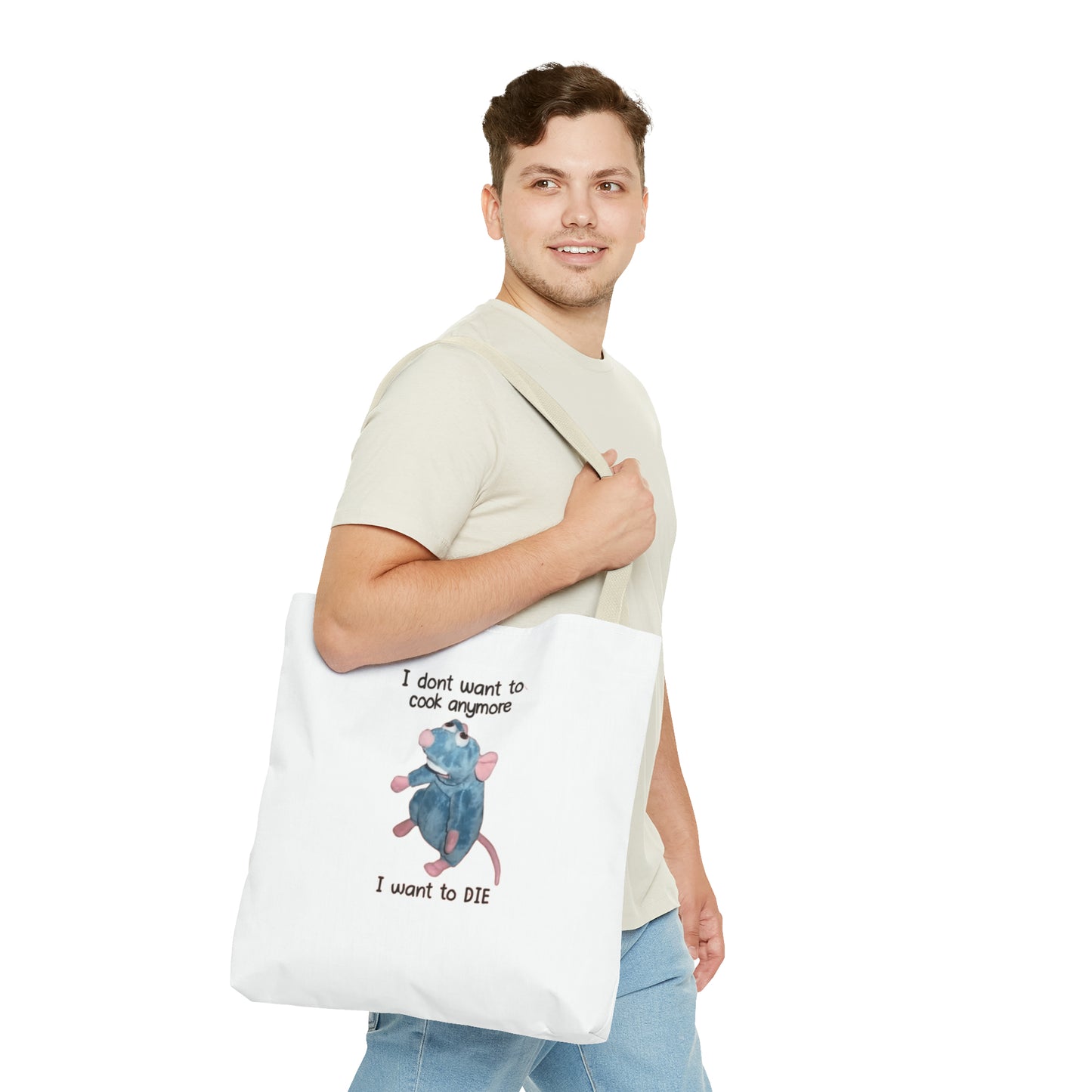 I Don't Want To Cook Anymore I Want To Die Meme Tote Bag