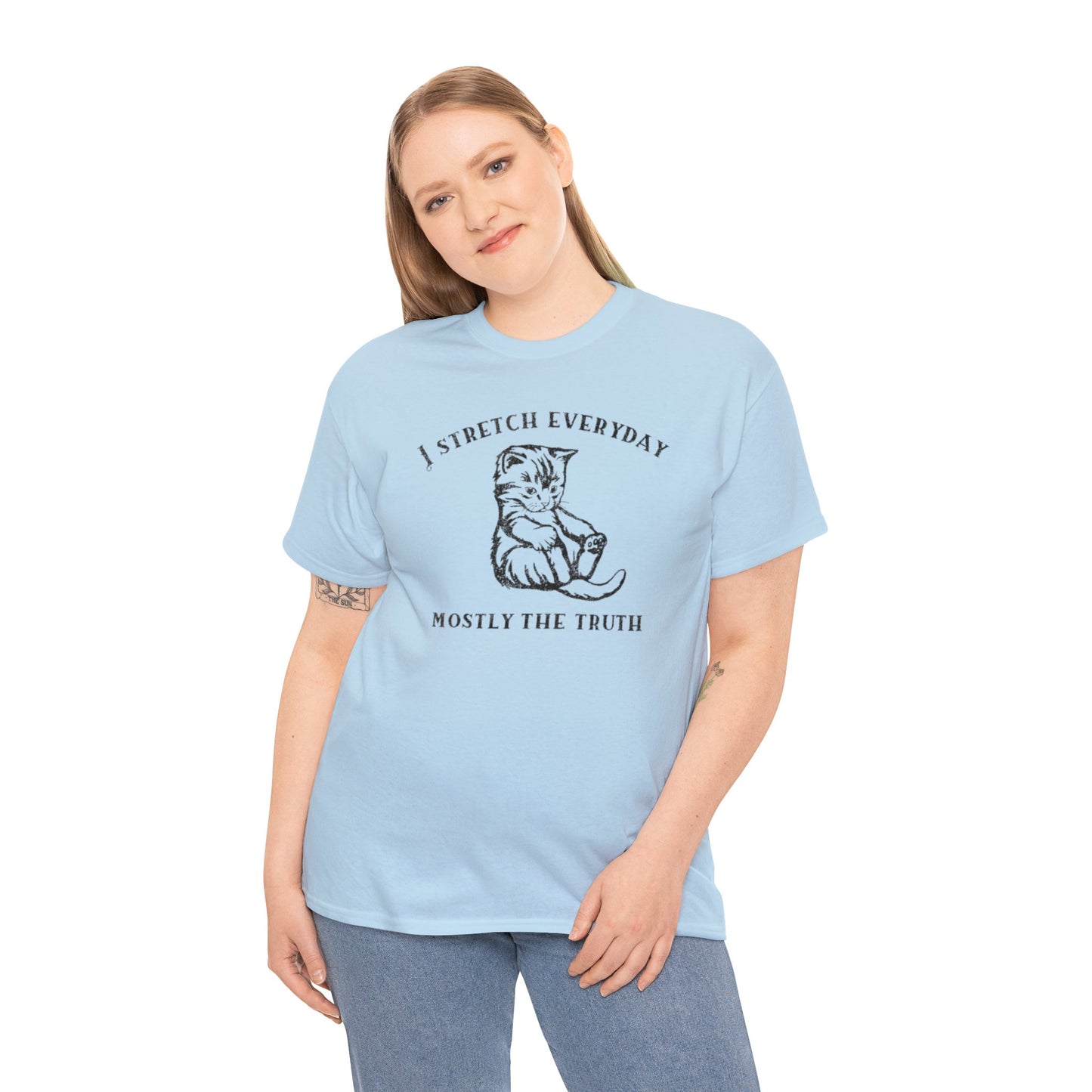 I Stretch Everyday, Mostly The Truth T Shirt Unisex, Softcore Fairy Mental Health Comfy Tee, Tiktok Viral Cute Animals