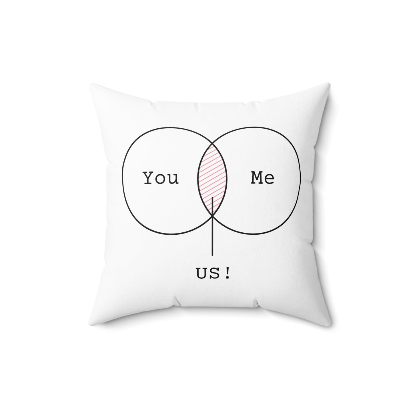 You Me Us Aesthetic Polyester Square Pillow