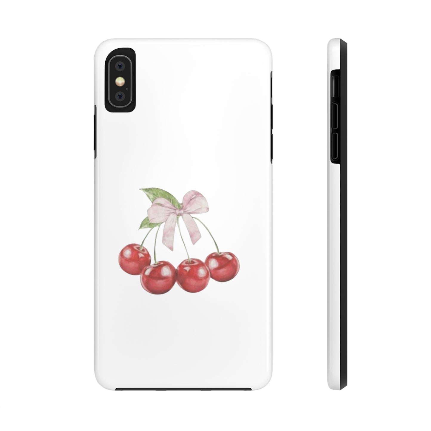 Cherries With Ribbon Aesthetic Tough Phone Cases