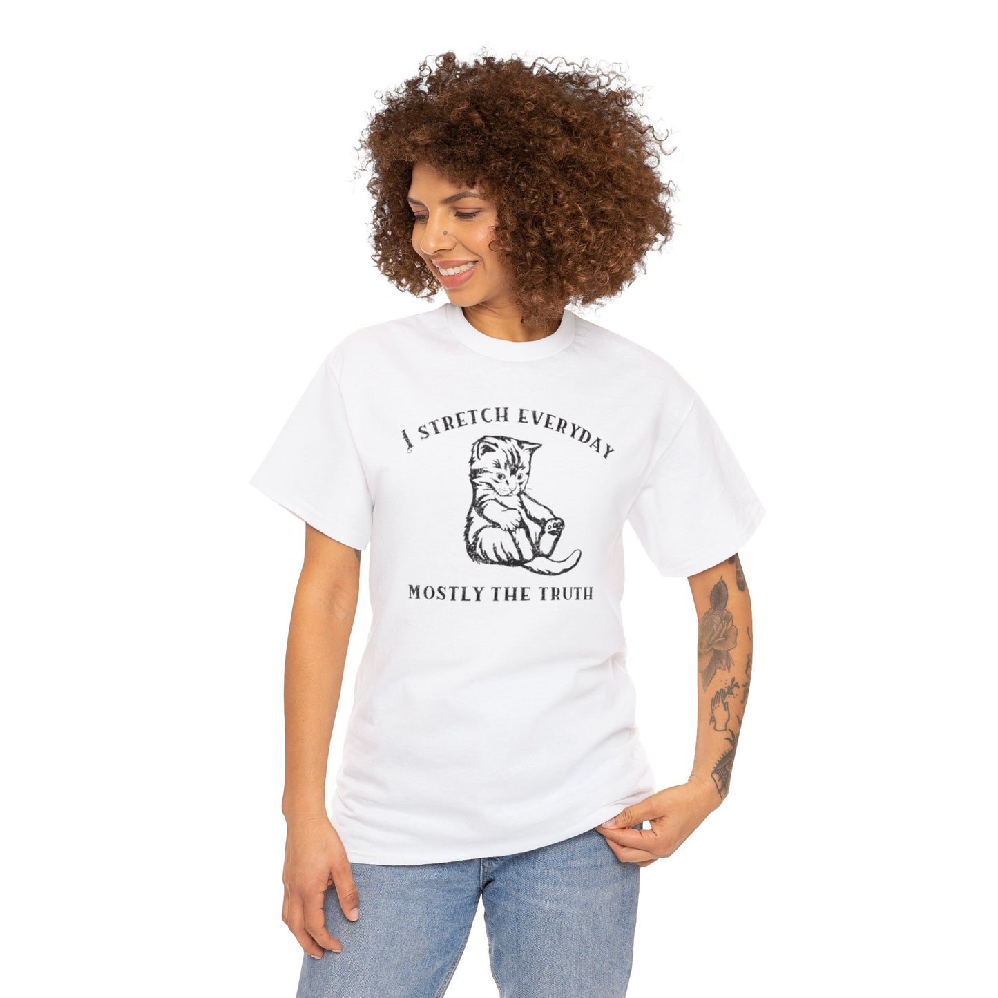 I Stretch Everyday, Mostly The Truth T Shirt Unisex, Softcore Fairy Mental Health Comfy Tee, Tiktok Viral Cute Animals