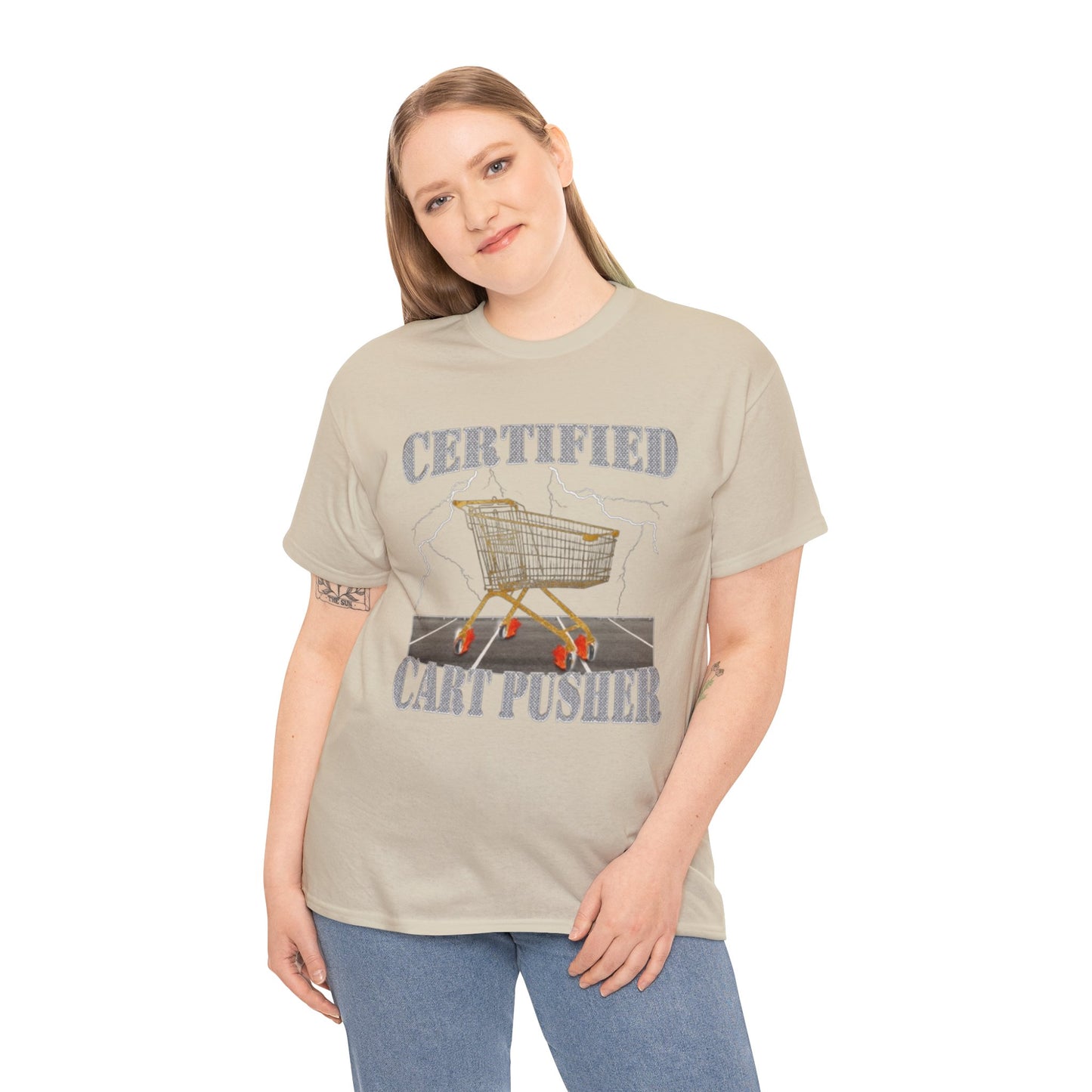 Certified Cart Pusher Adult Unisex Shirt, Funny Meme Tee