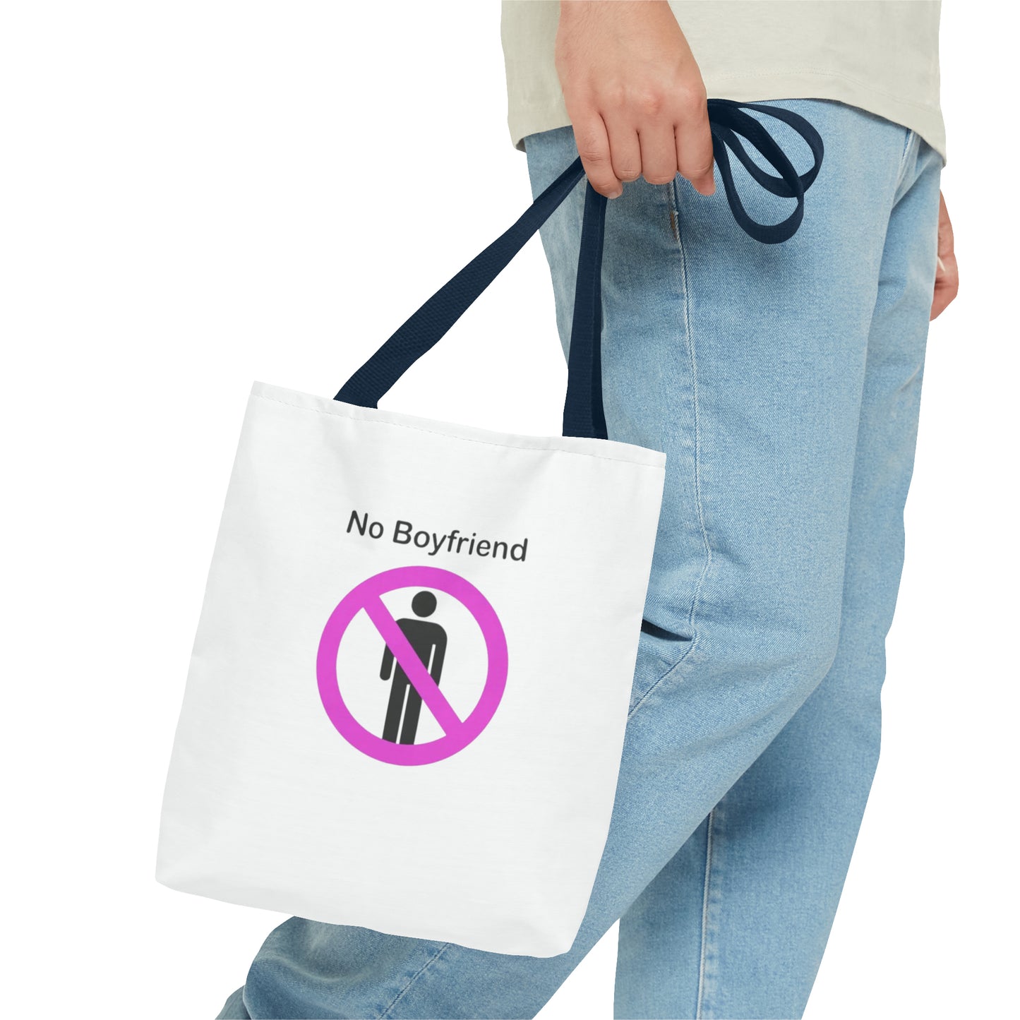 No Boyfriend Funny Tote Bag