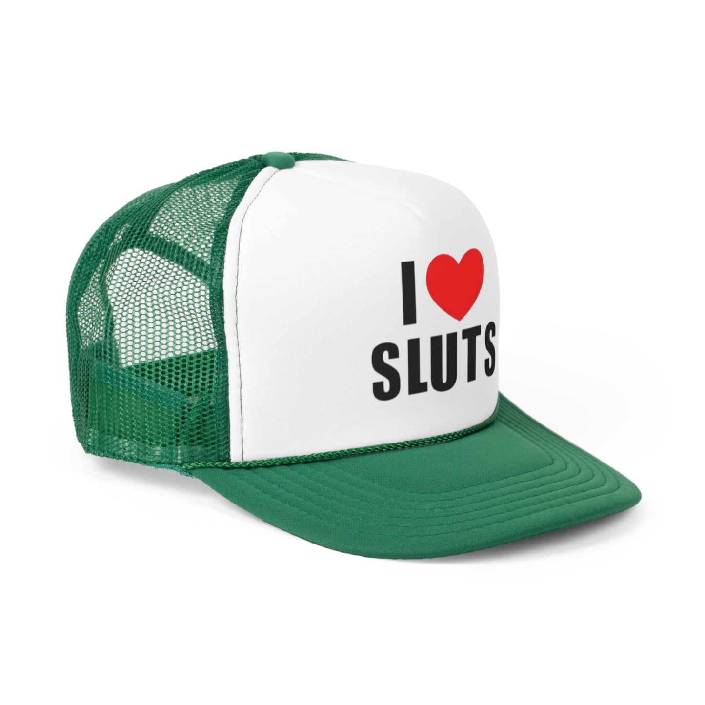 I Love Sluts Trucker Hat, Funny Hats, Gift Hat, Parody Trucker Hat, Trendy Hats, Meme Hat