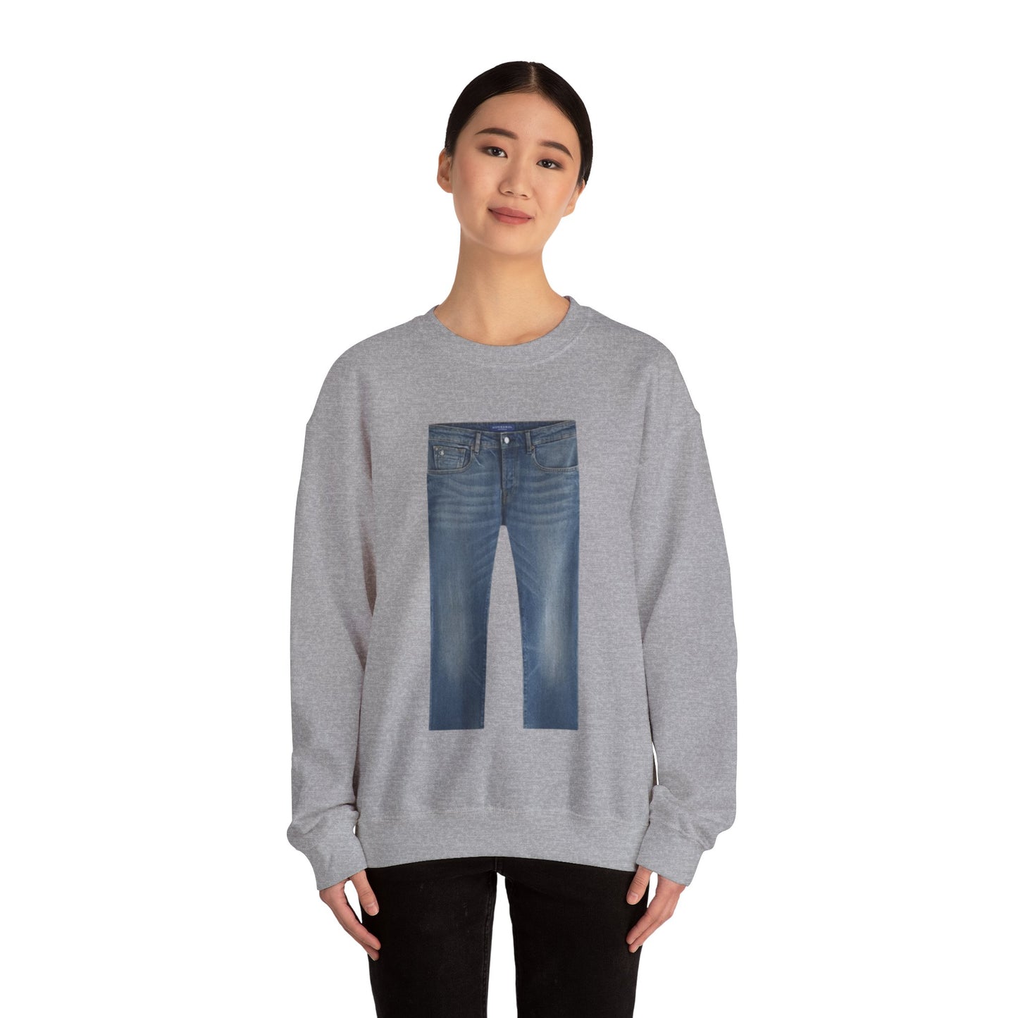 Jeans On A Crewneck Unisex Crewneck Sweatshirt