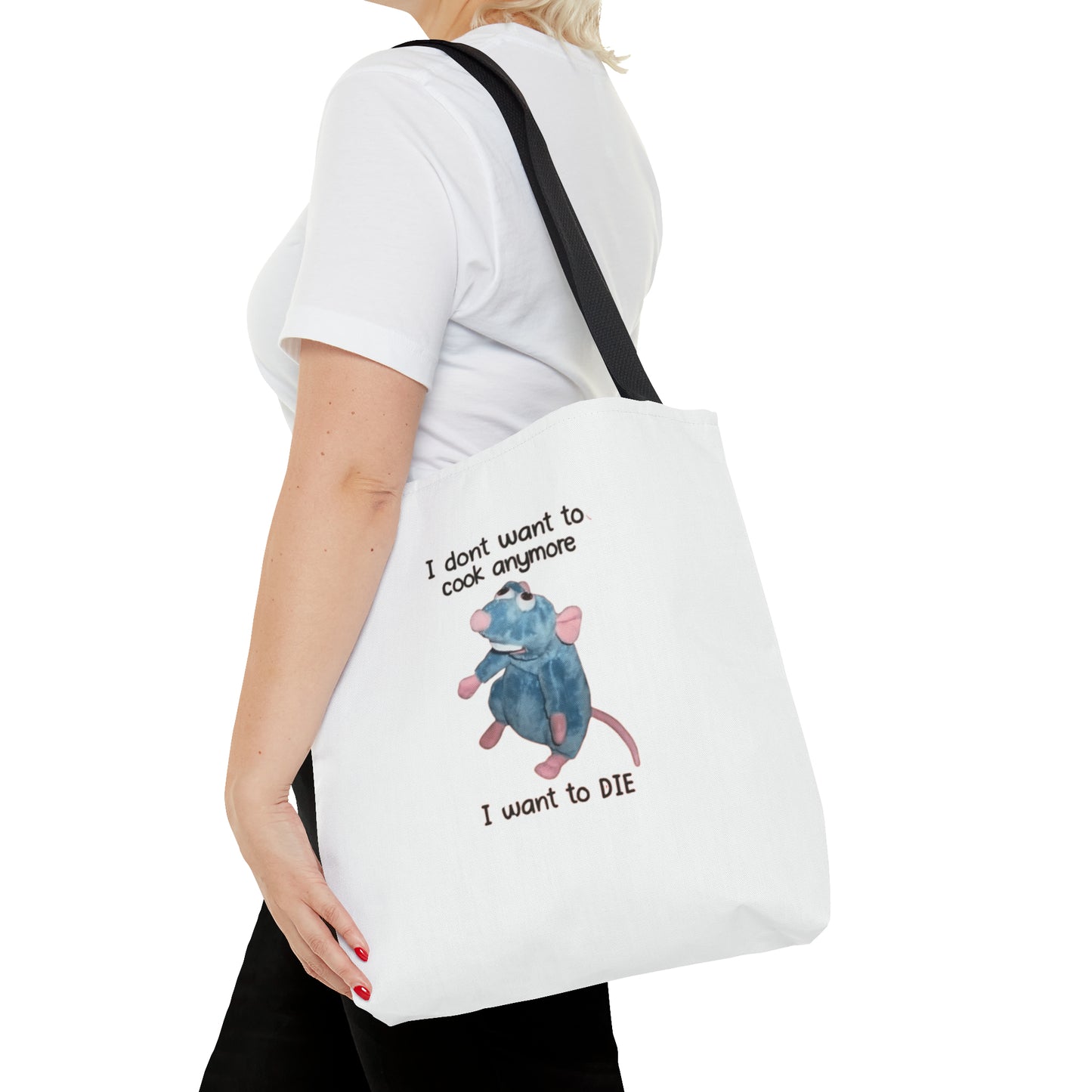 I Don't Want To Cook Anymore I Want To Die Meme Tote Bag