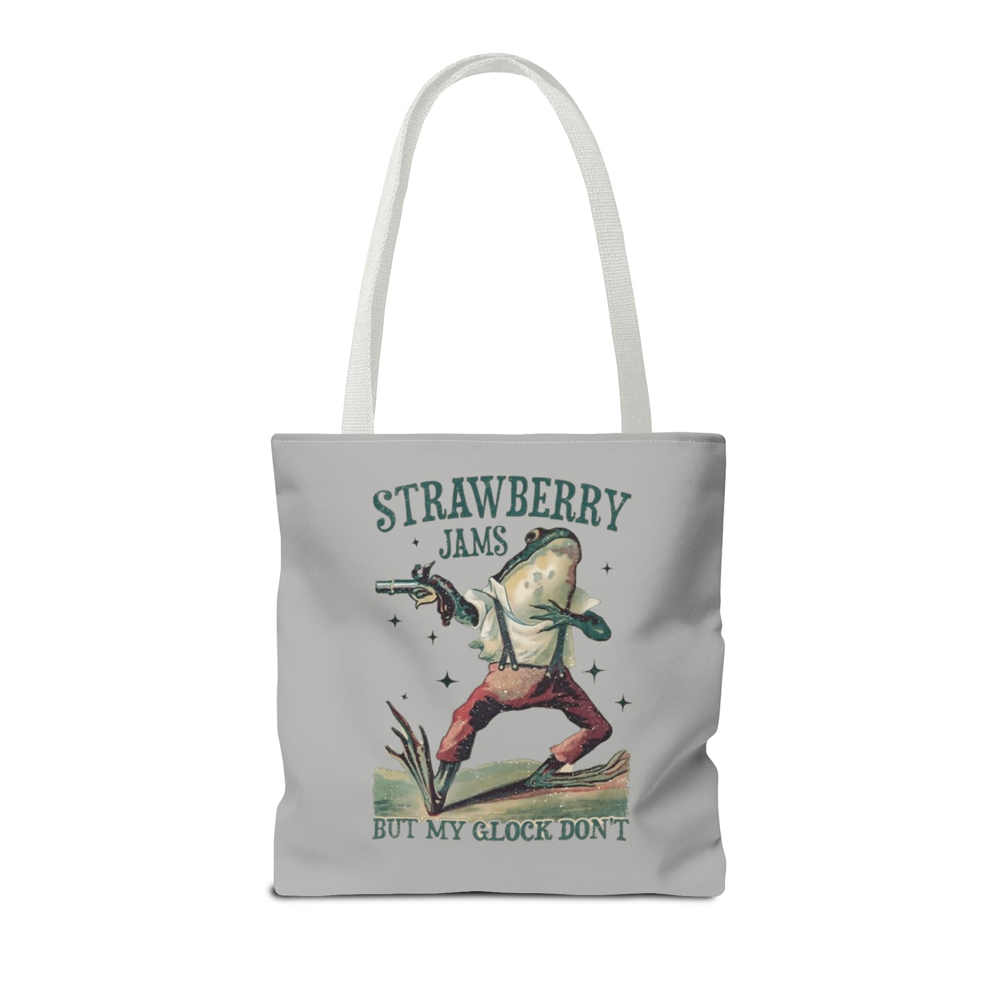 Strawberry Don't Jam But My Glock Does Meme Tote Bag