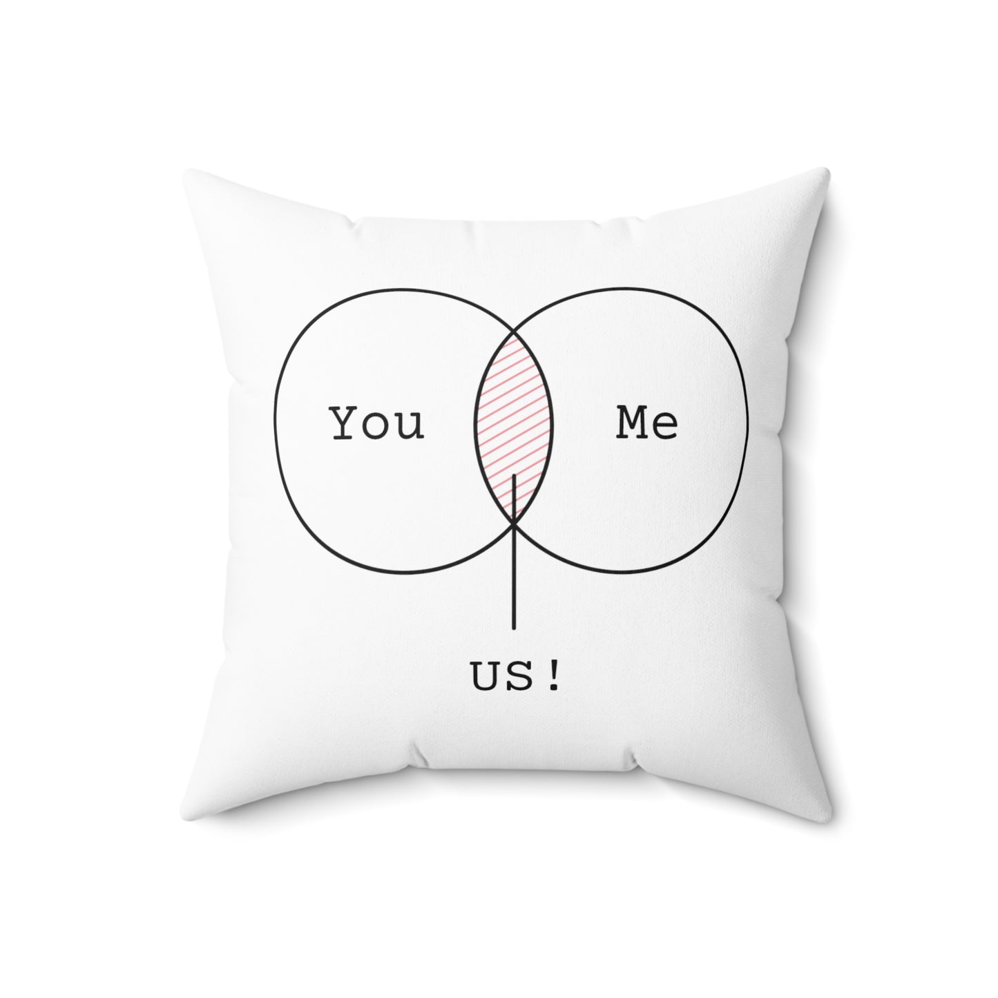 You Me Us Aesthetic Polyester Square Pillow