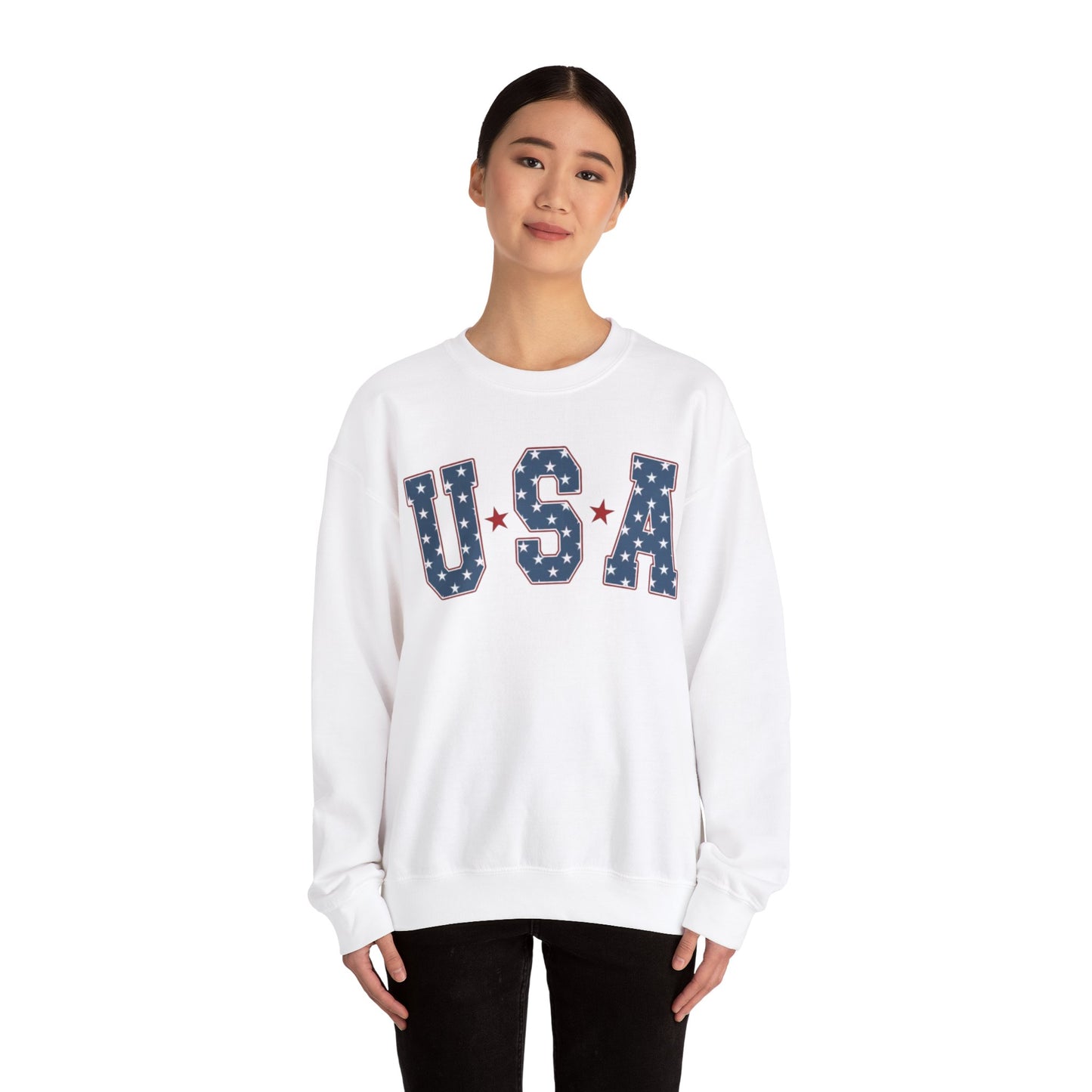 USA Starry Letters Crewneck Unisex Crewneck Sweatshirt