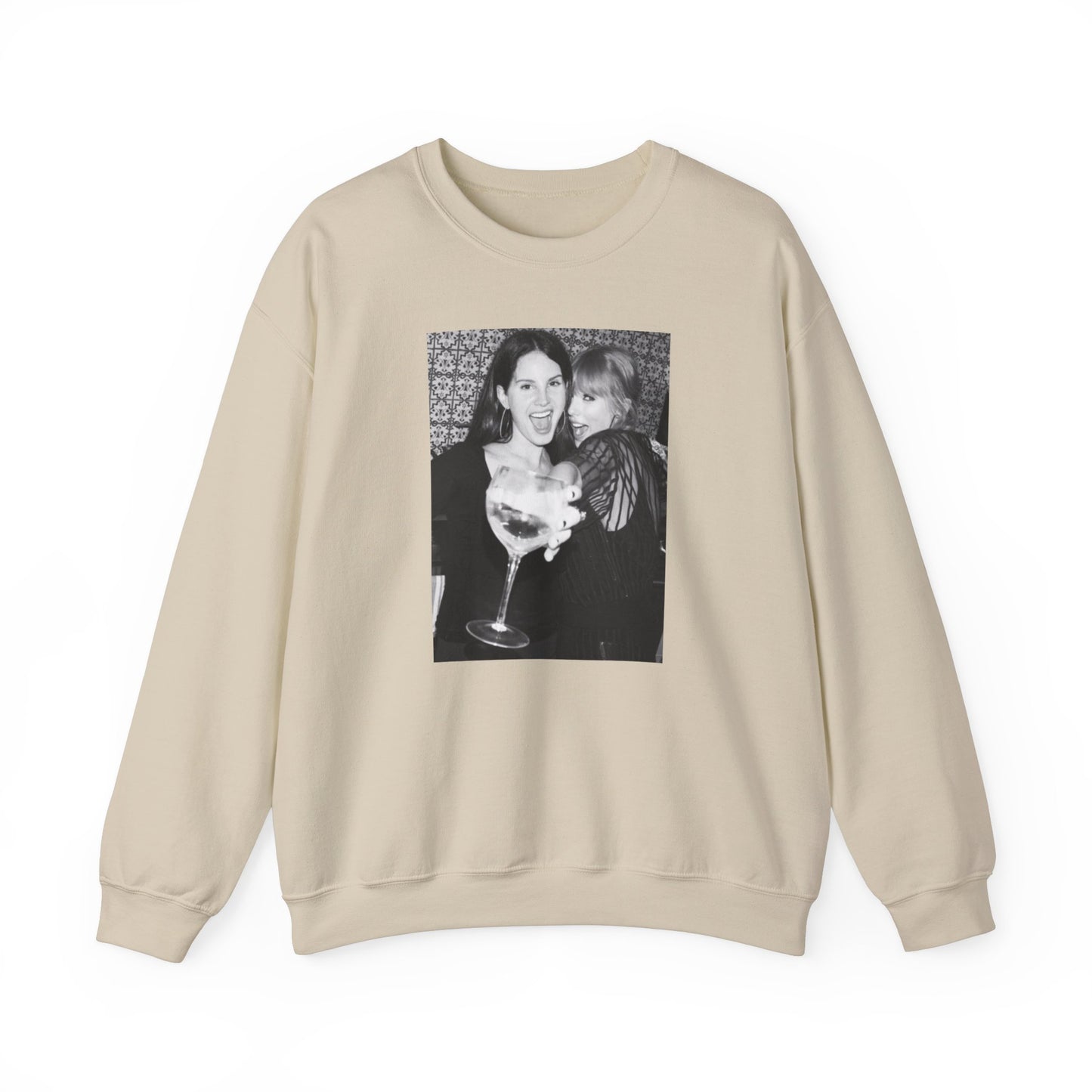 Taylor Black and White Unisex Crewneck Sweatshirt