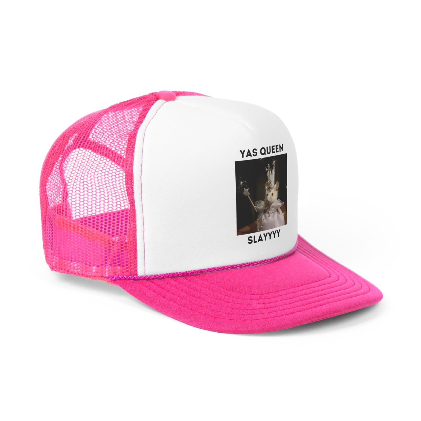 Yas Queen Slayyyy Trucker Hat, Funny Hats, Gift Hat, Parody Trucker Hat, Trendy Hats, Meme Hat