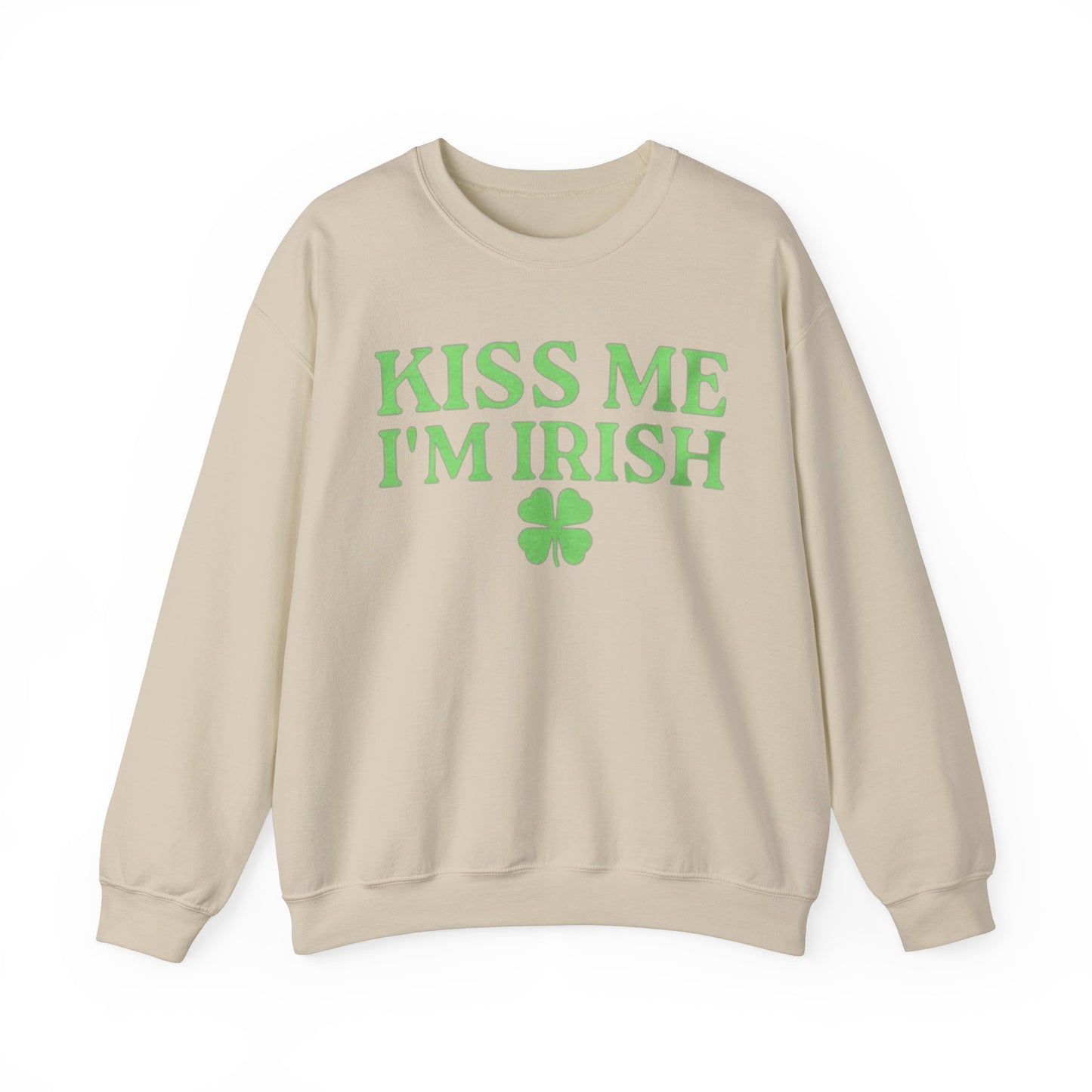 Kiss Me I'm Irish Adult Unisex Crewneck,  Gift Shirt, Parody crewneck, Tiktok, Trendy Tees, Meme Shirts