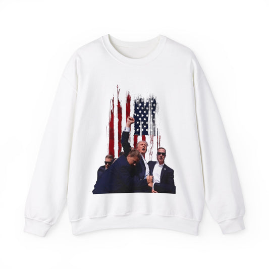 Vertical Flag Assassination Attempt Unisex Crewneck Sweatshirt