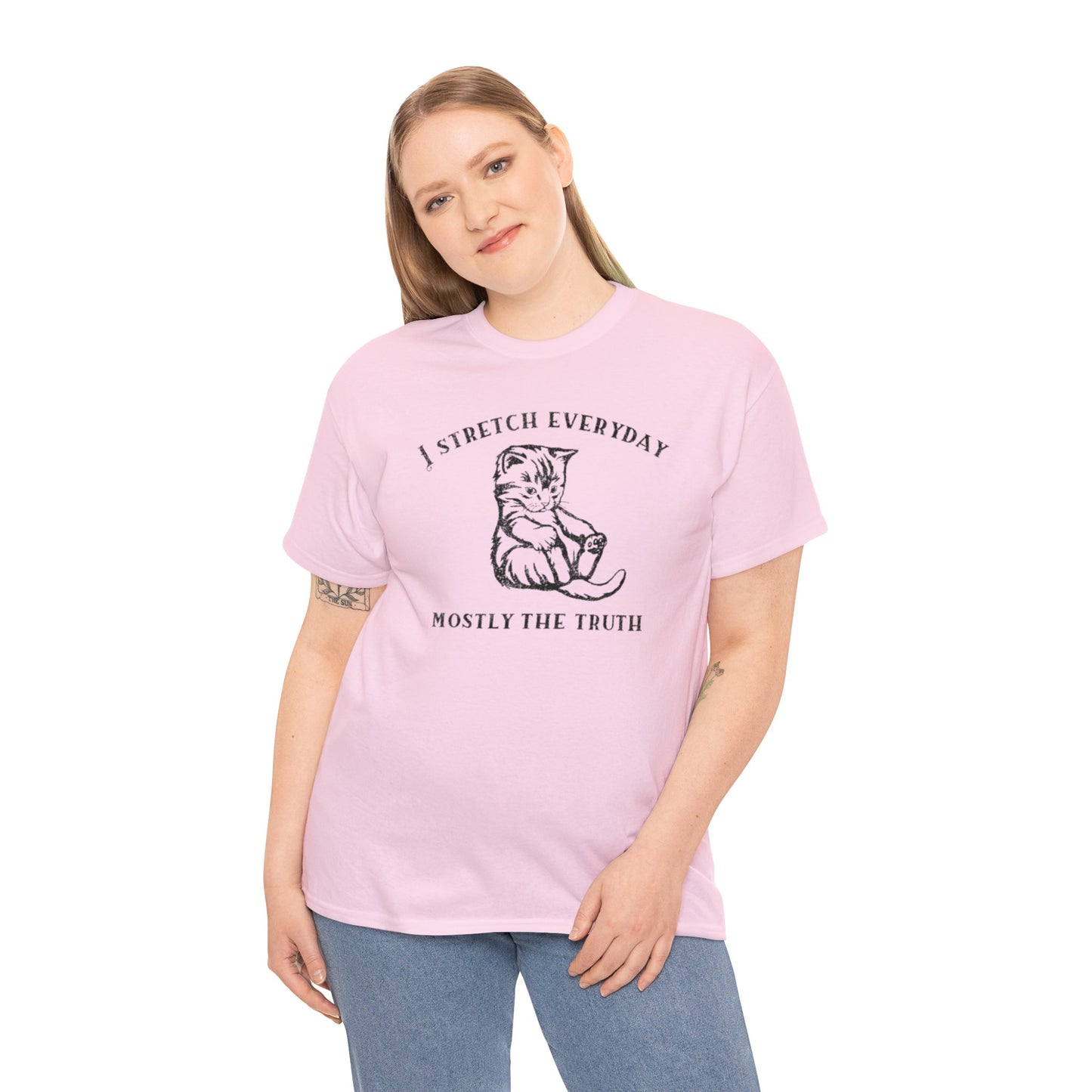 I Stretch Everyday, Mostly The Truth T Shirt Unisex, Softcore Fairy Mental Health Comfy Tee, Tiktok Viral Cute Animals