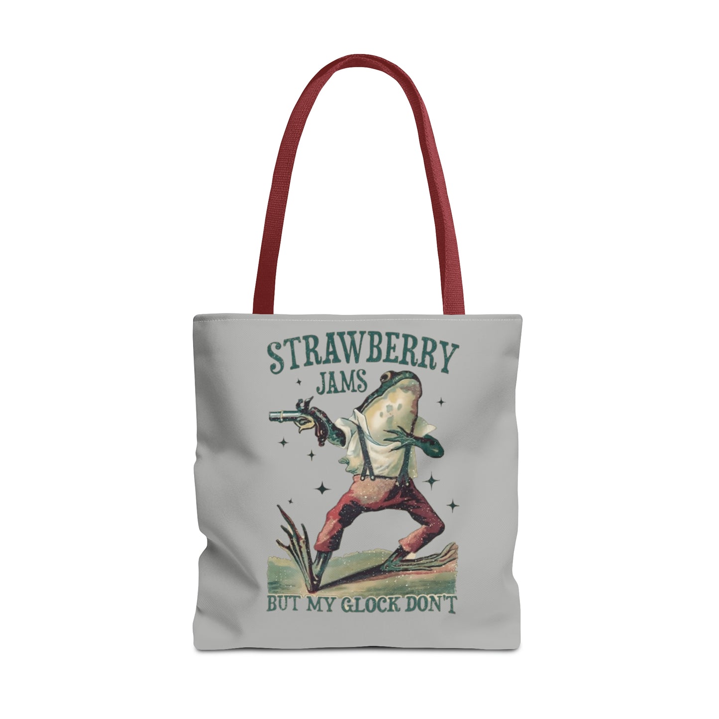 Strawberry Don't Jam But My Glock Does Meme Tote Bag