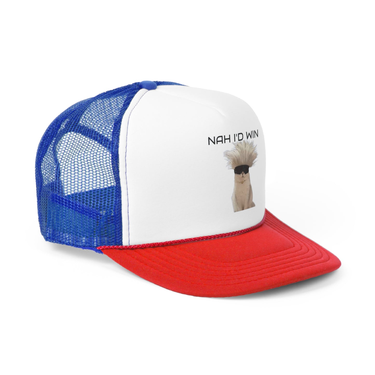 Nah I'd Win Trucker Hat, Funny Hats, Gift Hat, Parody Trucker Hat, Trendy Hats, Meme Hat