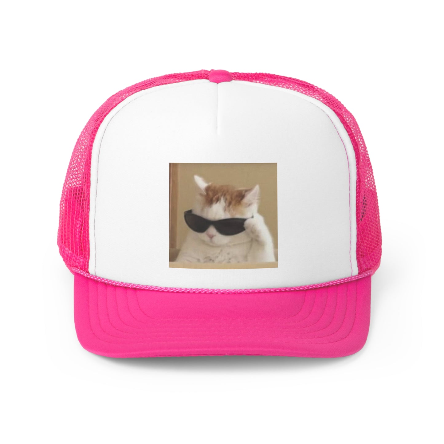 Cool Cat Trucker Hat, Funny Hats, Gift Hat, Parody Trucker Hat, Tiktok, Trendy Hats, Meme Hats, Cute Animal Hats