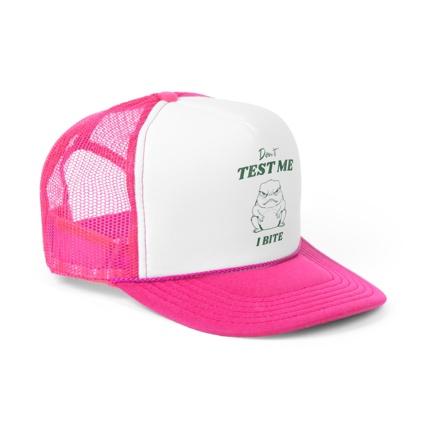 Don't Test Me I Bite Trucker Hat, Funny Hats, Gift Hat, Parody Trucker Hat, Trendy Hats, Meme Hat