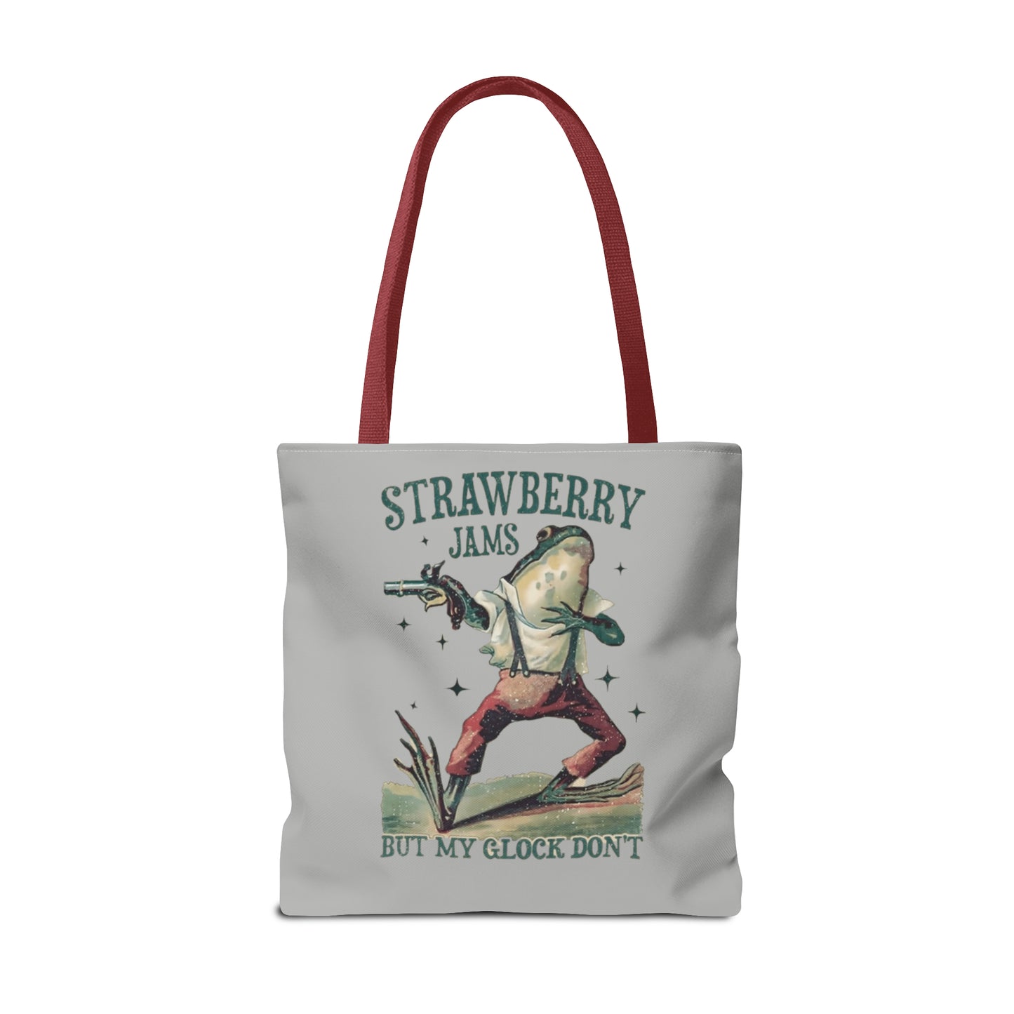 Strawberry Don't Jam But My Glock Does Meme Tote Bag