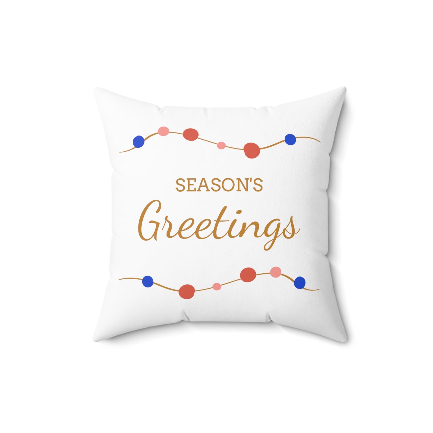 Seasons Greetings Aesthetic Polyester Square Pillow