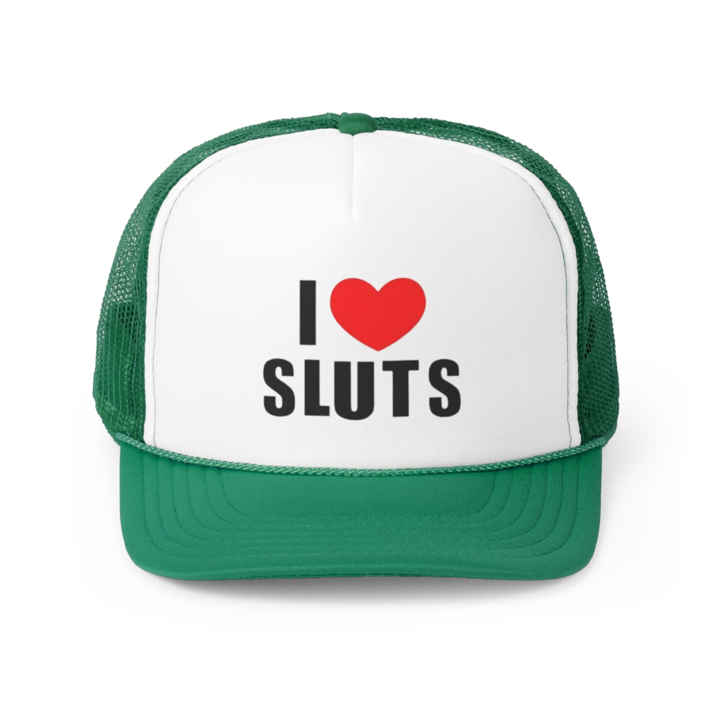 I Love Sluts Trucker Hat, Funny Hats, Gift Hat, Parody Trucker Hat, Trendy Hats, Meme Hat