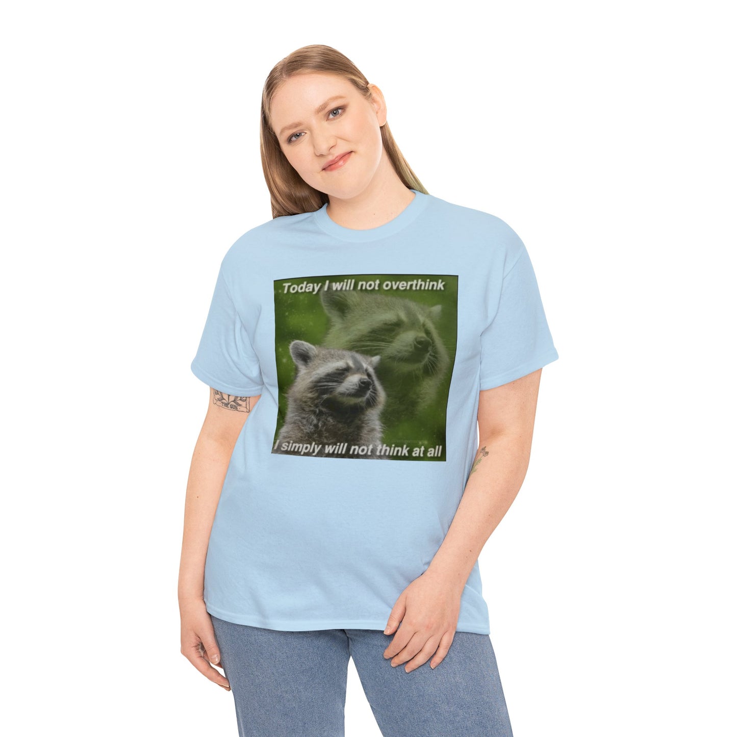 Today I Will Not Overthink, Simply Will Not Think At All , Possum Shirts, Cute Opossum Tee, Dank Meme Quote Shirt, Trash Panda Meme