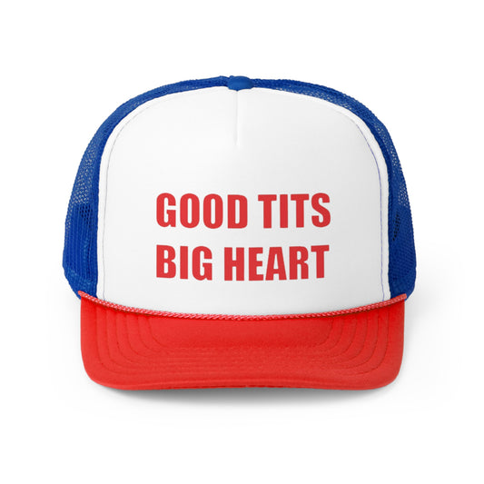 Good Tits Big Heart Trucker Hat, Funny Hats, Gift Hat, Parody Trucker Hat, Tiktok, Trendy Hats, Meme Hats, Cute Animal Hats