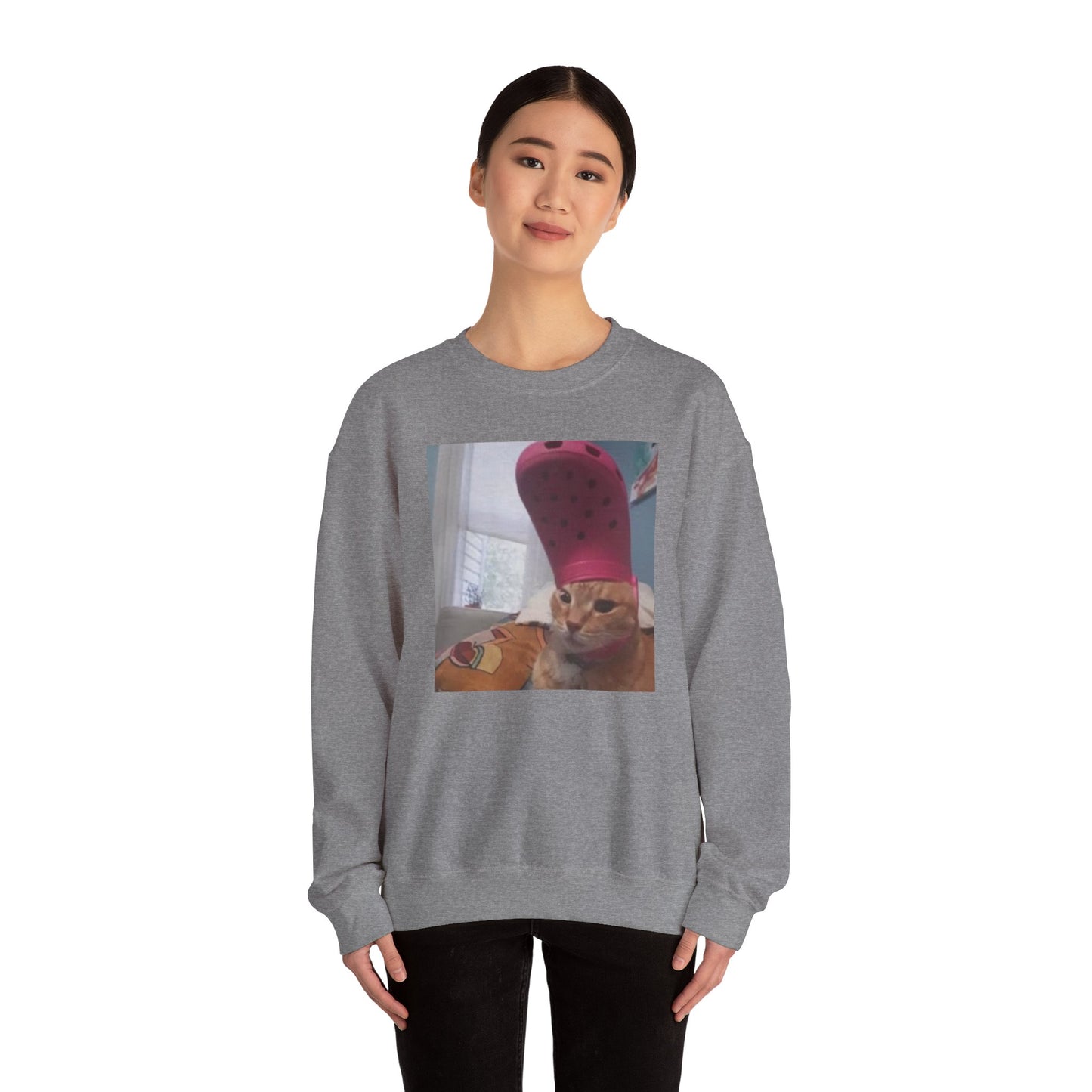 Funny Cat Adult Unisex Crewneck,  Gift Shirt, Parody crewneck