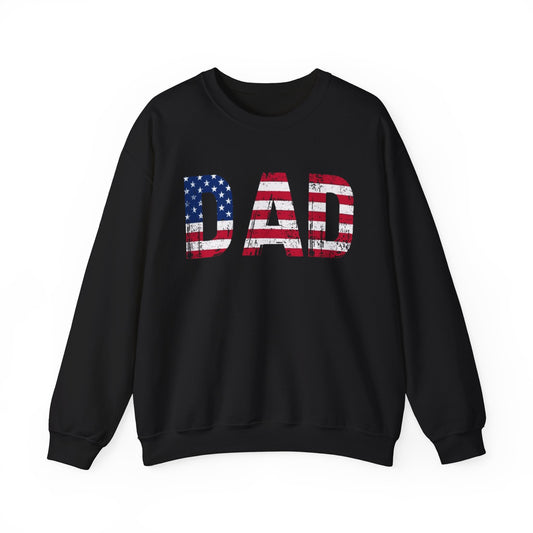 Dad American Flag Crewneck Unisex Crewneck Sweatshirt