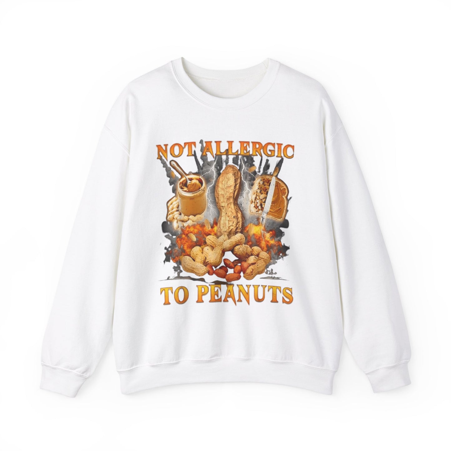 Not Allergic To Peanuts Unisex Crewneck Sweatshirt