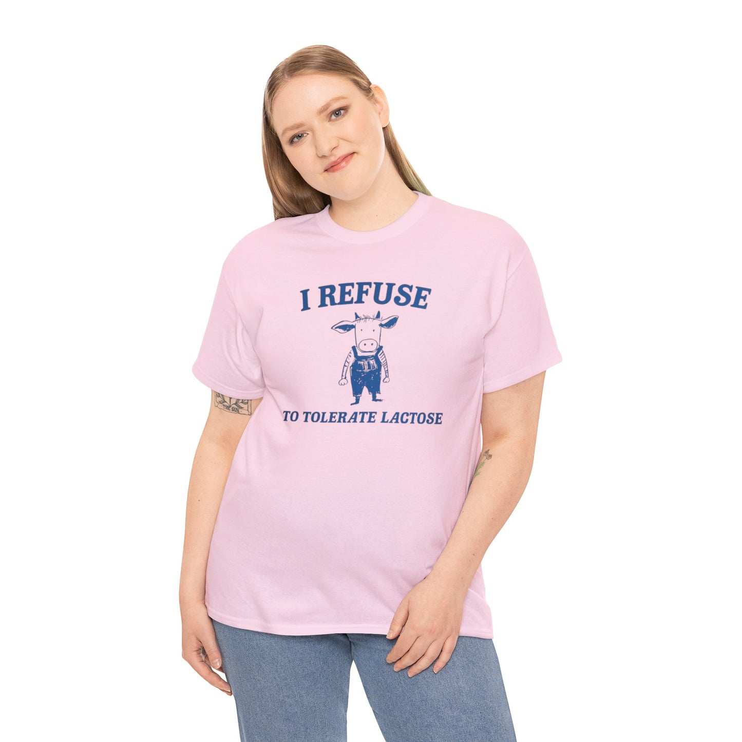 I Refuse To Tolerate Lactose T-Shirt Unisex, Softcore Fairy Mental Health Comfy Tee, Tiktok Viral Cute Animals