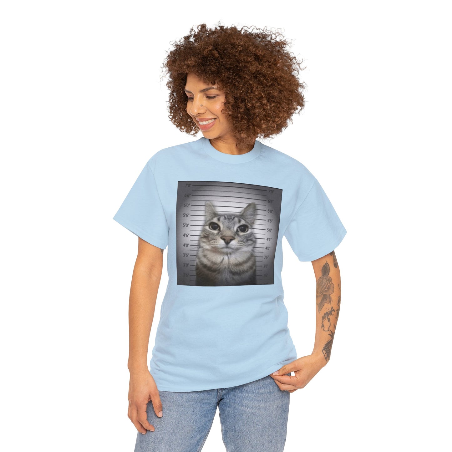 Cute Cat Mugshot T Shirt Unisex