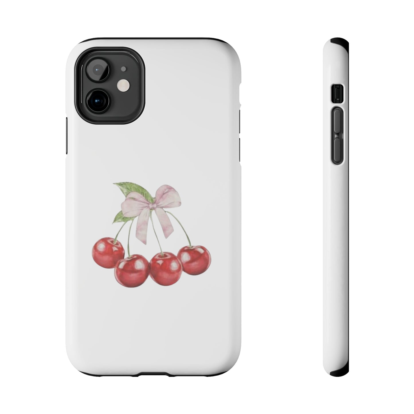 Cherries With Ribbon Aesthetic Tough Phone Cases