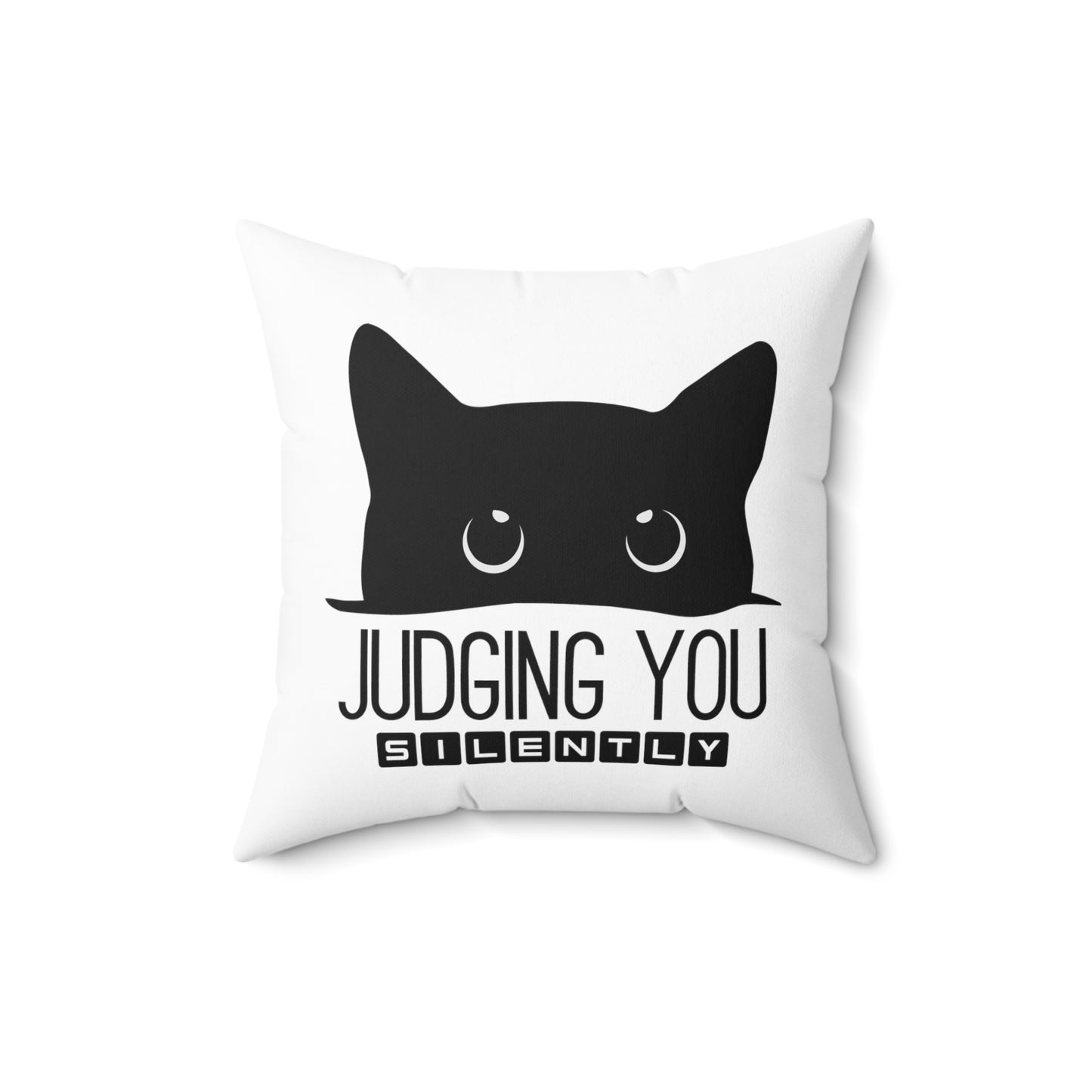 Judging You Silently Polyester Square Pillow