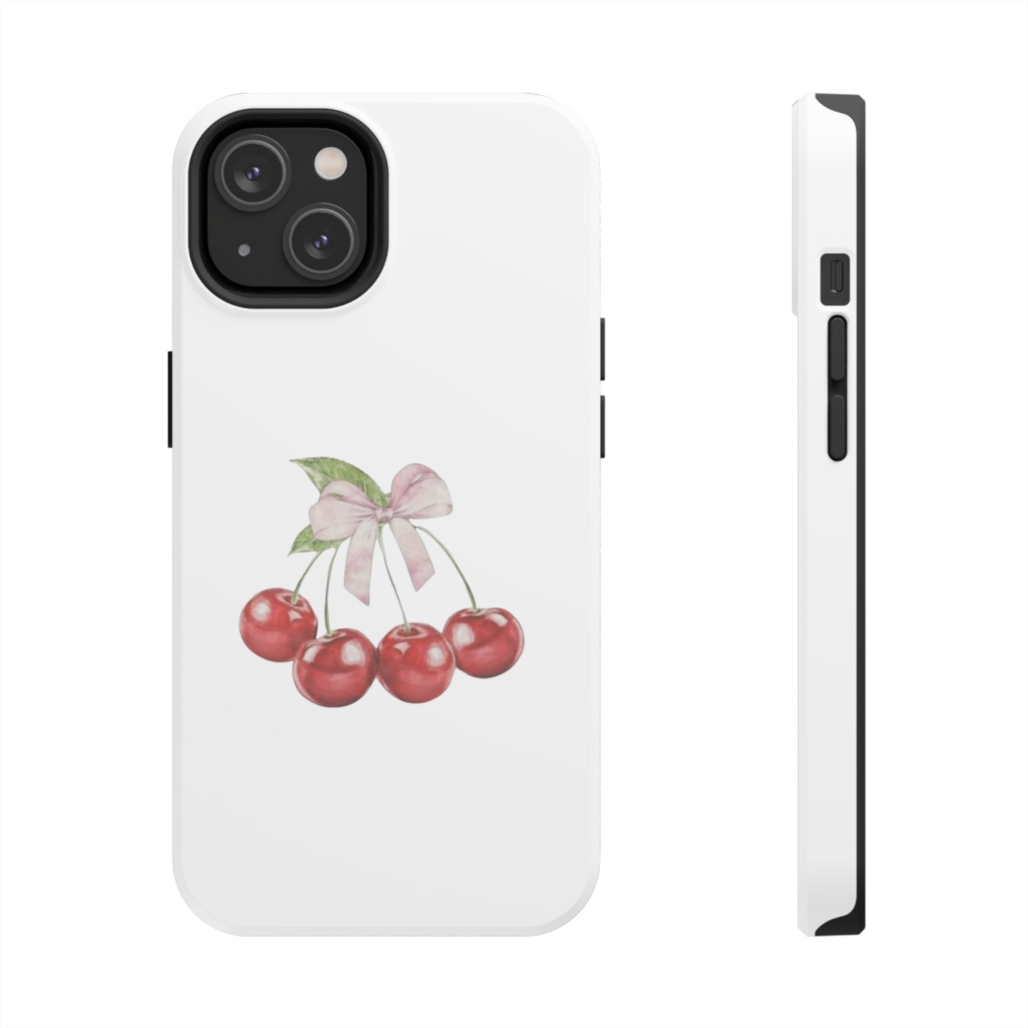 Cherries With Ribbon Aesthetic Tough Phone Cases