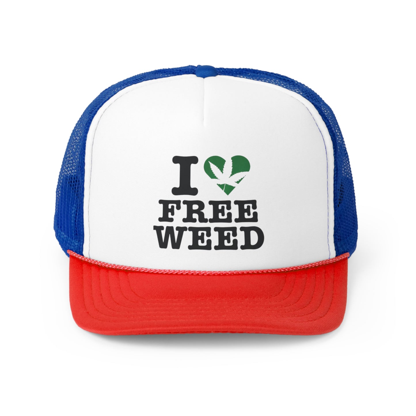 I Love Free Weed Trucker Hat, Funny Hats, Gift Hat, Parody Trucker Hat, Trendy Hats, Meme Hat