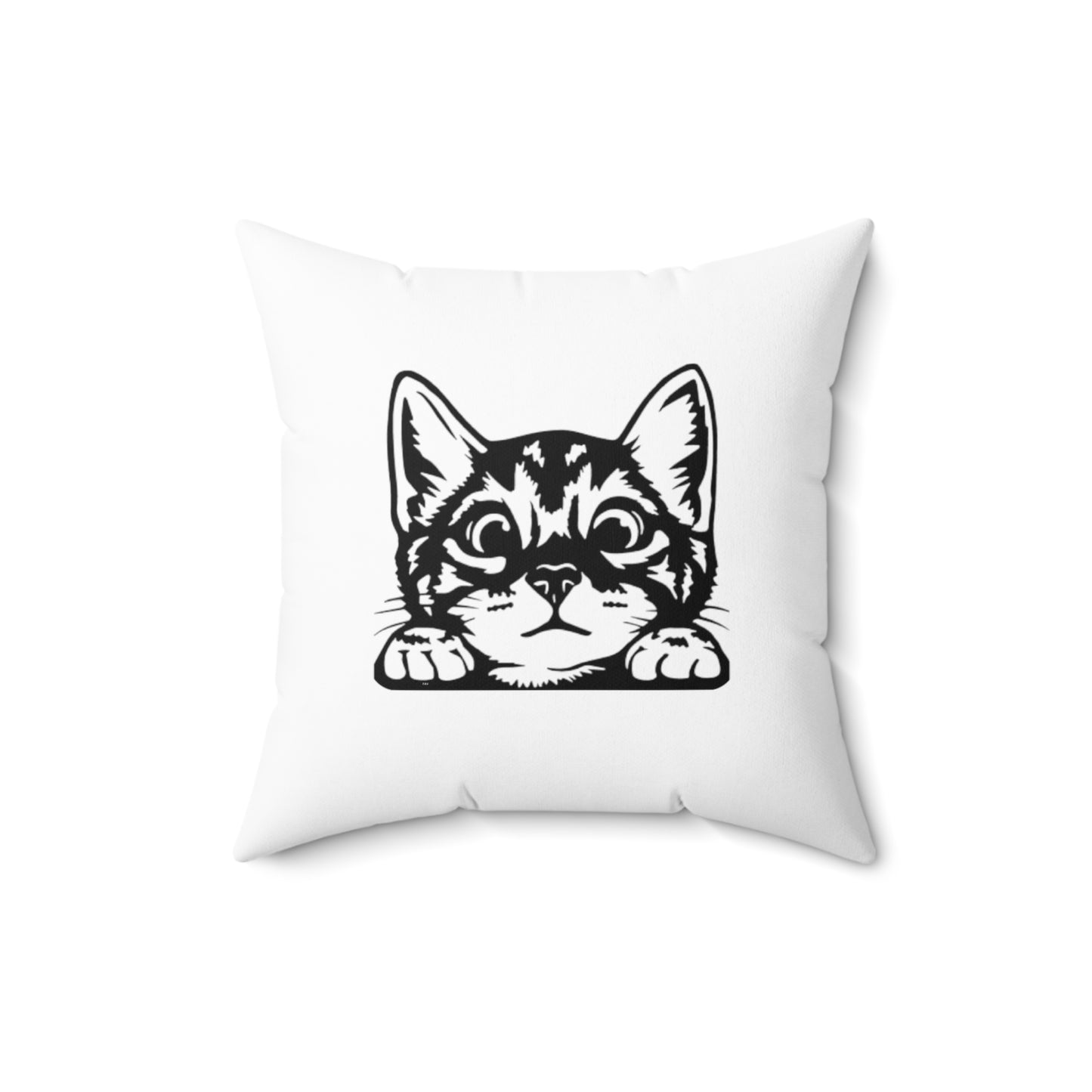 Cute Cat Polyester Square Pillow