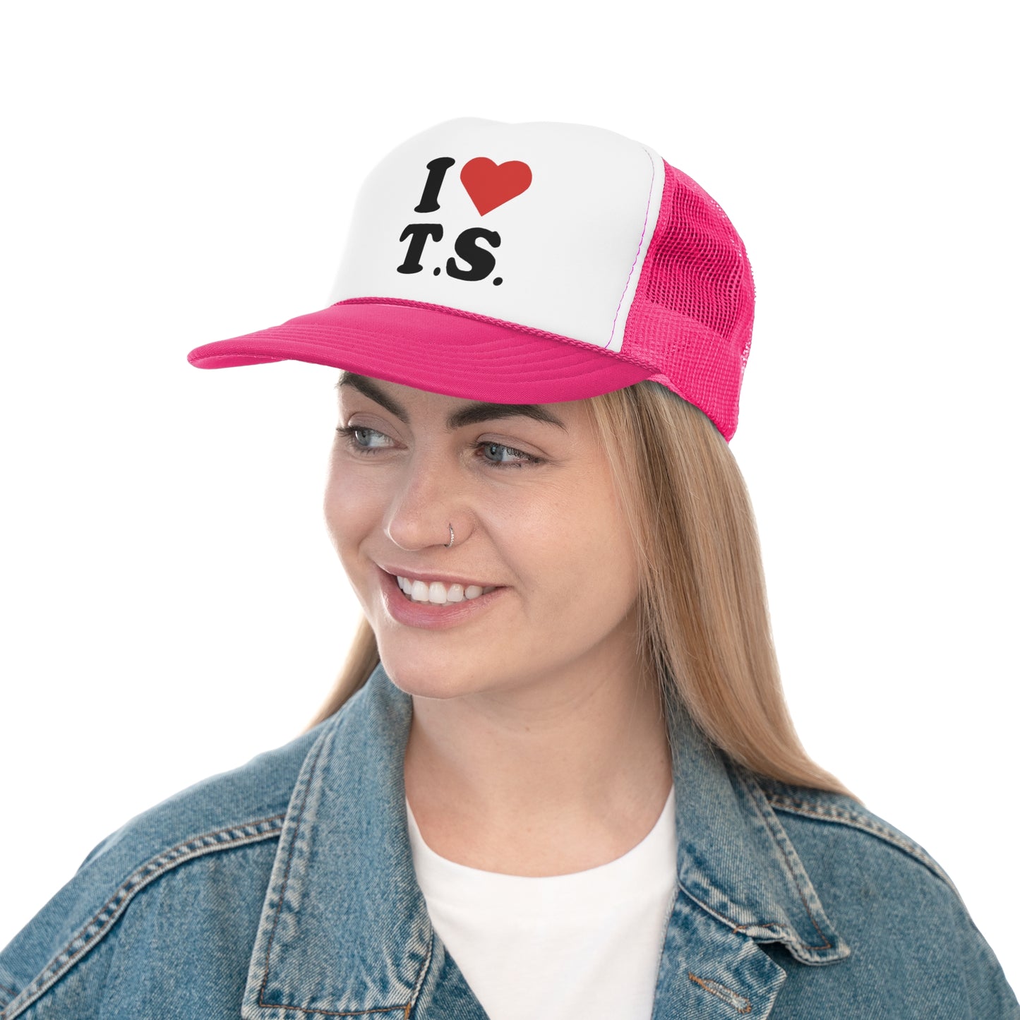 I Love T.S. Trucker Hat, Funny Hats, Gift Hat, Parody Trucker Hat, Trendy Hats, Meme Hat