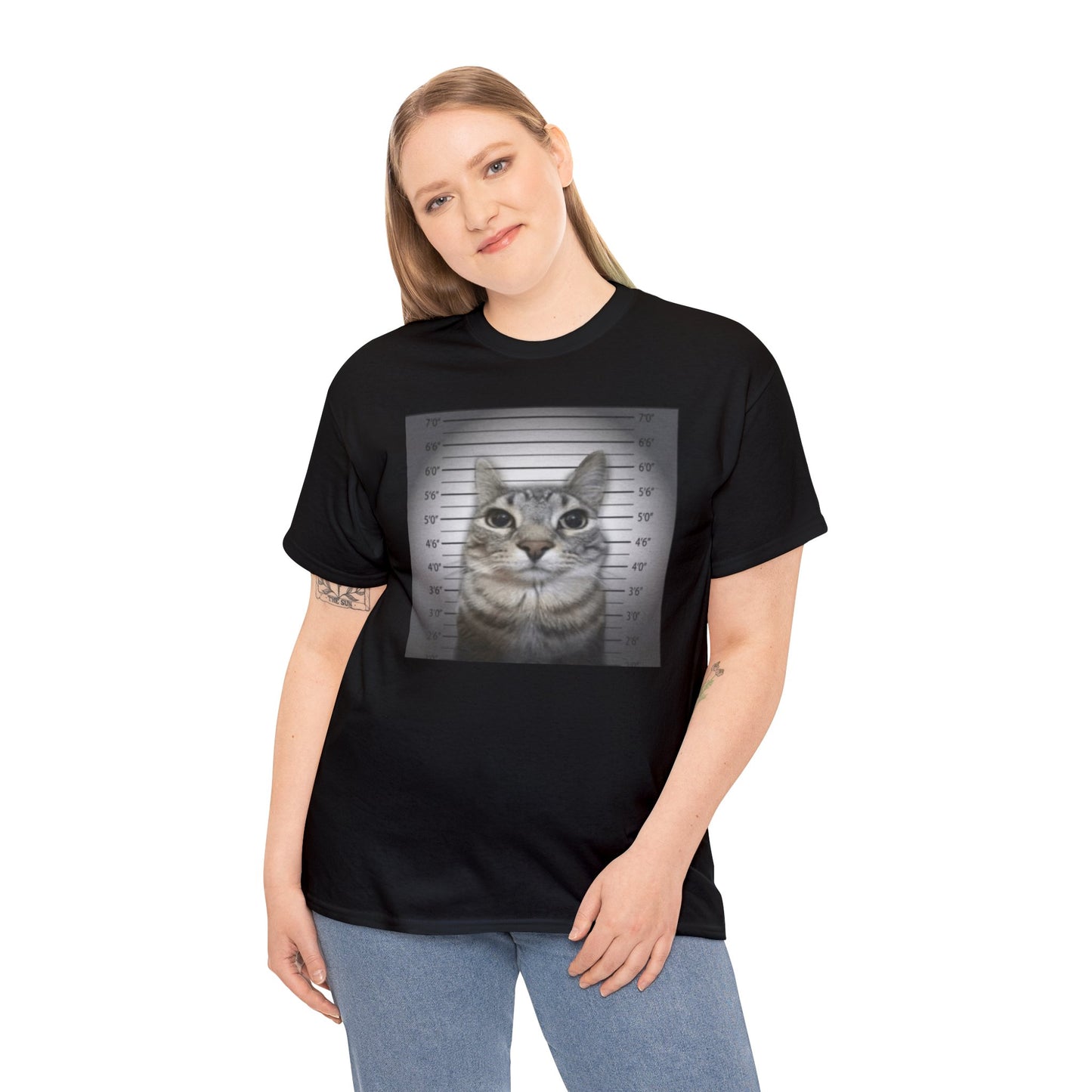 Cute Cat Mugshot T Shirt Unisex