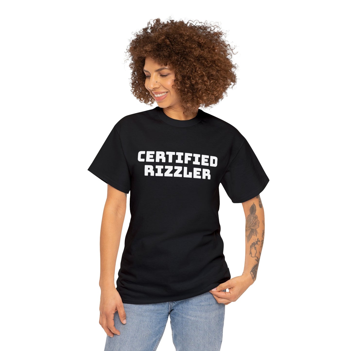 Certified Rizzler Adult Unisex Shirt, Funny Cat Shirt