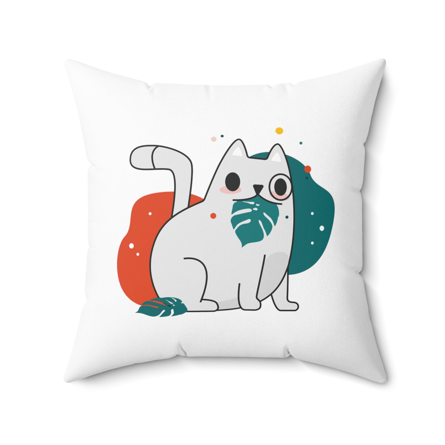 Cat Artistic Pet Aesthetic Polyester Square Pillow