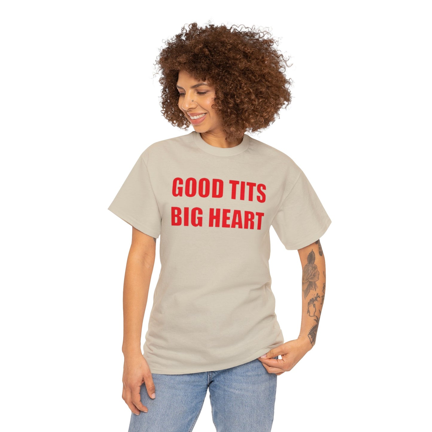 Good Tits Big Heart T Shirt Unisex