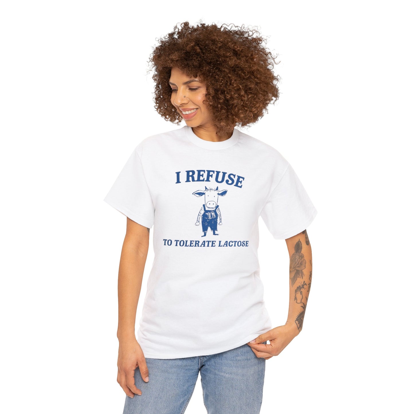 I Refuse To Tolerate Lactose T-Shirt Unisex, Softcore Fairy Mental Health Comfy Tee, Tiktok Viral Cute Animals