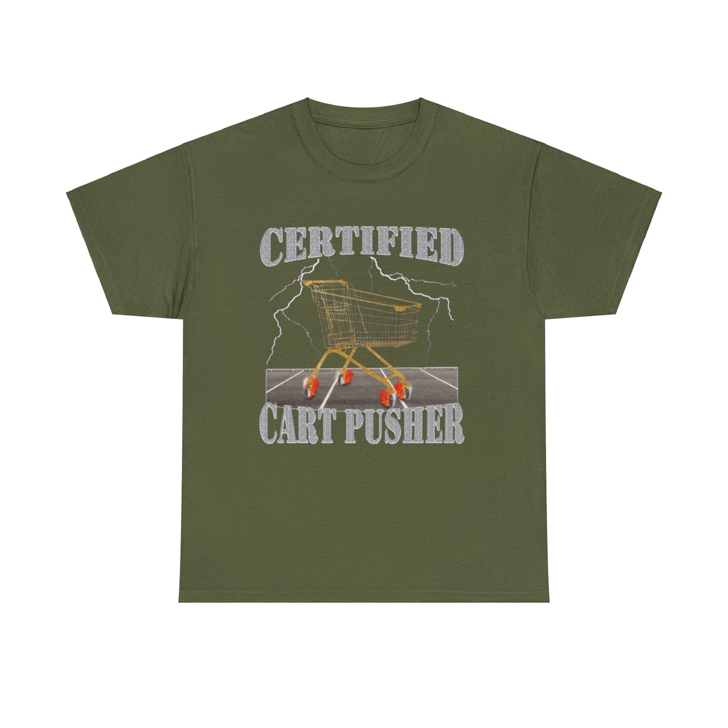 Certified Cart Pusher Adult Unisex Shirt, Funny Meme Tee