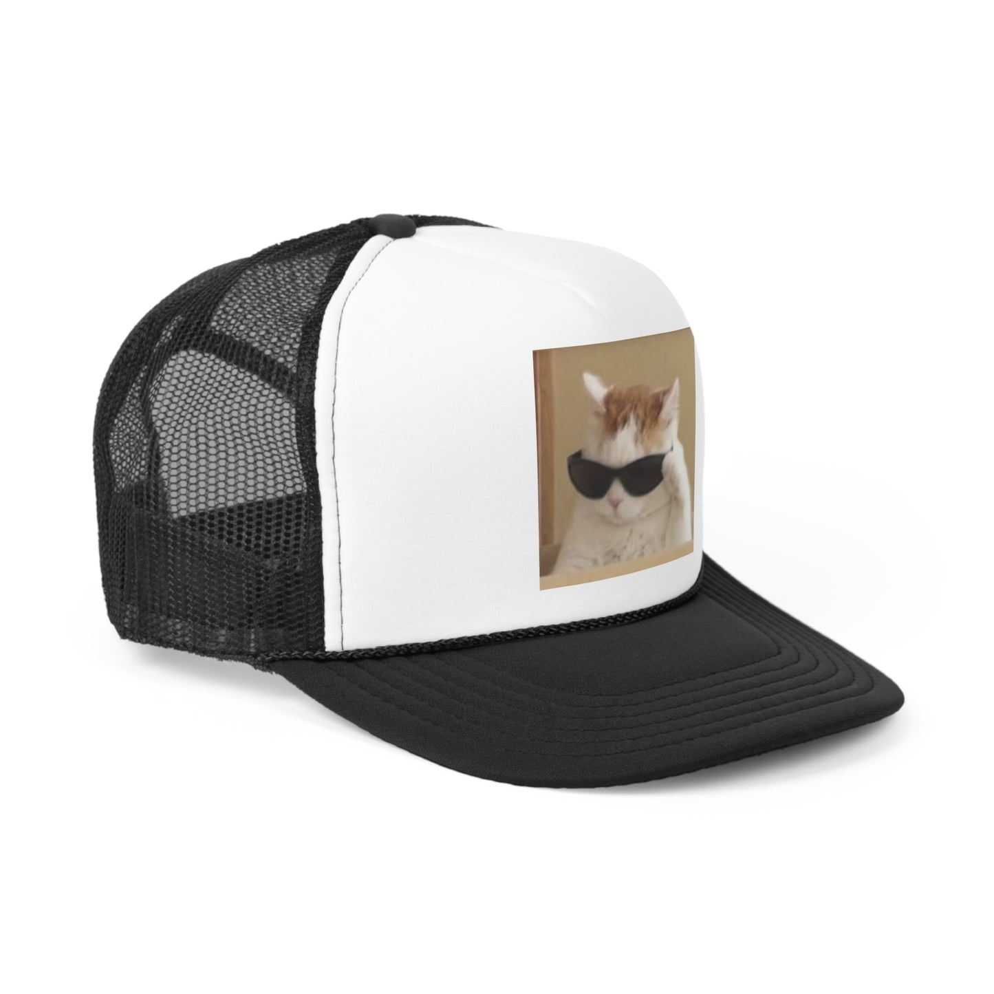 Cool Cat Trucker Hat, Funny Hats, Gift Hat, Parody Trucker Hat, Tiktok, Trendy Hats, Meme Hats, Cute Animal Hats