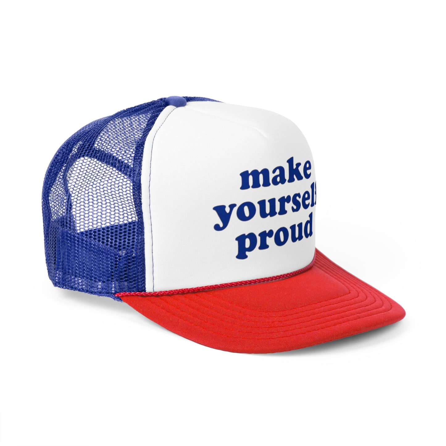 Make Yourself Proud Trucker Hat, Funny Hats, Gift Hat, Parody Trucker Hat, Trendy Hats, Meme Hat