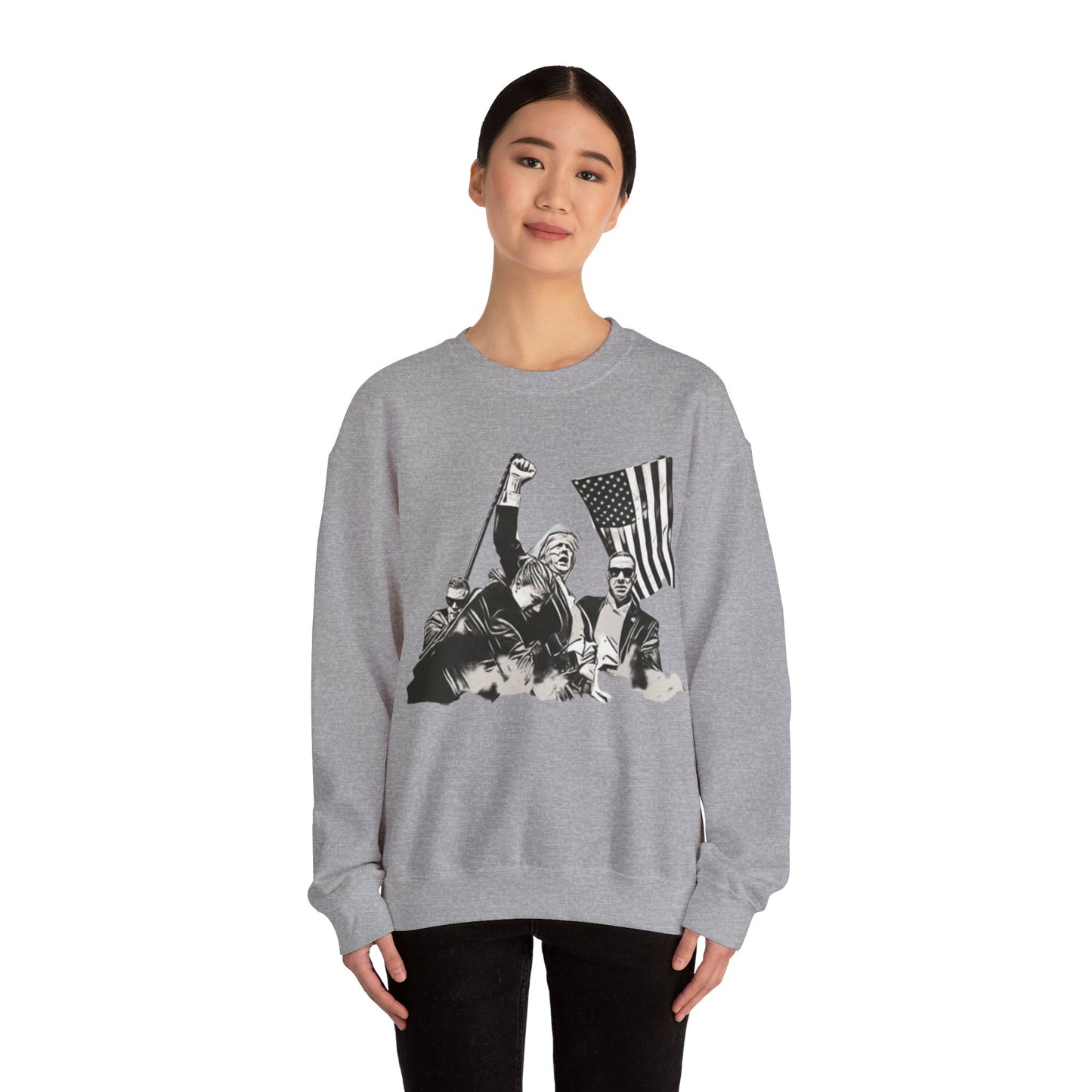 Black And White Assassination Attempt Unisex Crewneck Sweatshirt